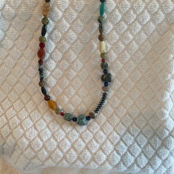 Multicolor Gemstone Beaded Necklace - Picture 6 of 7